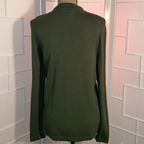 Preston & York Green Sweater with fold over collar - Picture 6 of 7